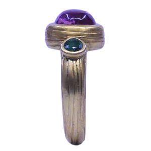 Wedding Wear 925 Sterling <b>Silver</b> Gold Plated Jewelry Tourmaline <b>Emerald</b> Gemstone Women Wear Classic <b>Ring</b> - Product Image 4