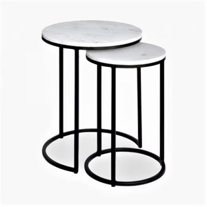 Luxury <b>Round</b> <b>Marble</b> Top Iron Frame Side <b>Table</b> Modern High Quality Living Room Accent <b>Coffee</b> <b>Table</b> Affordable Elegant Home Furnit - Product Image 6