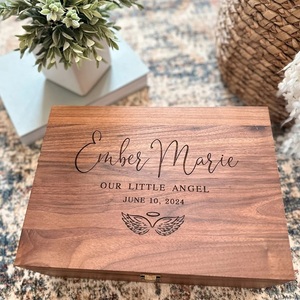 Infant Loss Keepsake Box Baby <b>Memorial</b> Personalized Condolence <b>Gifts</b> Wooden Eco-Friendly Home Decor - Product Image 5