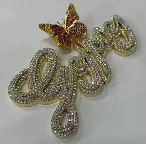 จี้เพชรโมอิสซาไนต์ทรงกลม 4 กะรัต ชุบเงินแท้ 925 พร้อมสลักชื่อตามสั่ง จี้เงินแท้ 925 สำหรับงานปาร์ตี้ - Product Image 2