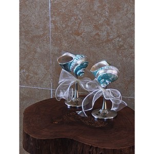 Verres à vin en verre et coquillages marins les plus demandés, à motifs uniques inspirés de la nature, conçus à la fois pour la fonctionnalité et la décoration. - Product Image 4