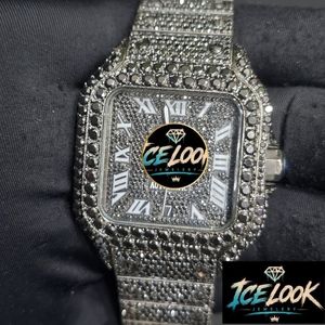 Reloj Cuadrado de Acero Inoxidable para Mujer ICELOOK con Detalles de Diamantes, Cuarzo Analógico, Pulsera de Lujo, 38mm, Estilo Joyería - Product Image 1