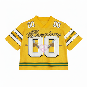 เสื้อฟุตบอลทรงบ็อกซี่แบบสั่งทำ OEM ปี 2026 ผ้าพรีเมียมแห้งเร็ว ระบายอากาศได้ดี เสื้อฟุตบอลอเมริกัน ขายส่ง - Product Image 1