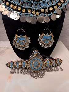 Premium Quality Hand Crafted Afghan Kuchi Jewelry Sets <b>Choker</b> Necklace Earrings Jewellery Set For Women Available For Sale - Product Image 2