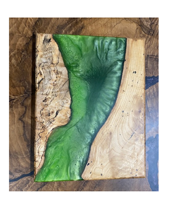 Planche à découper artisanale en résine époxy et bois, personnalisée, pour couper fruits, légumes et viande, planche à découper faite à la main pour ustensiles de cuisine - Product Image 1