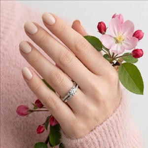 Anillo de Compromiso de Oro Blanco Sólido de 18K de Alta Calidad con Diamantes Reales, Estilo Clásico de Boda, Regalo para Mujer, Superventas OEM - Product Image 3
