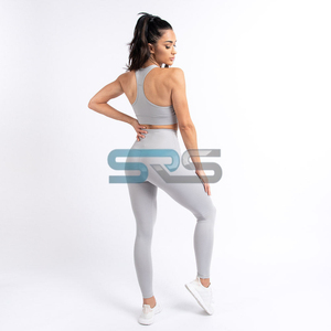 Ensemble de sport yoga 2 pièces pour femme, short taille élastique respirant coupe ajustée en tissu intelligent, idéal pour la course décontractée - Product Image 5
