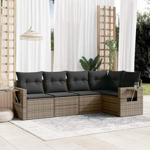 Conjunto de Sofás de Jardín en Gris Oscuro - Product Image 1