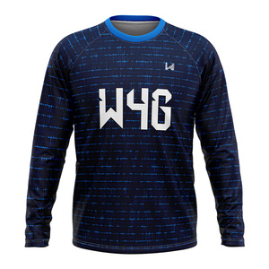 Men's Sublimated Crew Neck Full Sleeve Workout Shirt Eco Friendly Yoga Gym <b>Top</b> Custom Sportswear OEM ODM Wholesale Leisure <b>Top</b> - Product Image 4