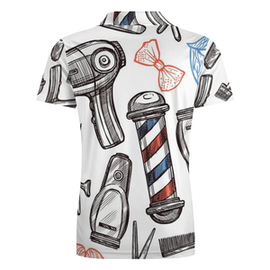Camisa de Barbero Profesional Personalizada con Botones a Presión, Material de Algodón/Poliéster Ecológico y Duradero, con Bolsillos, para Uso en Salón de Belleza y Barbería - Product Image 5