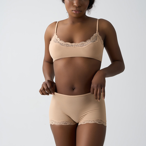 Ensembles de lingerie de yoga sans couture en dentelle SK1225&SK1226-4 pour femmes, ensembles sexy de soutien-gorge et culotte 2 pièces, bralette triangle - Product Image 4