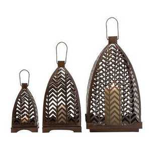 Ensemble de 3 lanternes décoratives de haute qualité, best-seller, pour décorer votre porte d'entrée, éclairage de jardin extérieur classique - Product Image 1