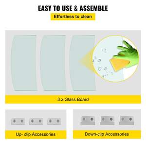 1/4-Inch Thick Clear Tempered Glass Flame <b>Guard</b> 17 X 17 X 6 Inch Windproof Glass Shield for Outdoor Propane Gas <b>Fire</b> Pit - Product Image 6