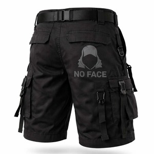 Shorts cargo tactiques pour hommes avec logo personnalisé, multi-poches, style techwear, avec ceinture, streetwear, shorts utilitaires, vente en gros - Product Image 2