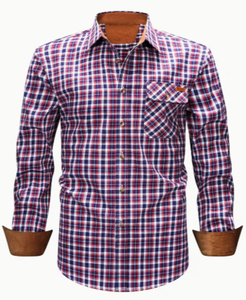 Hardihood International HI-MFS-01 Red Black Buffalo Plaid <b>Flannel</b> Shirt Long Sleeve Cotton Polyester Motorcycle <b>Jacket</b> OEM - Product Image 6