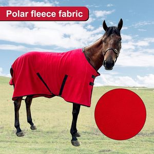 Couverture en polaire pour chevaux, vente en gros |   Drap d'hiver léger avec sangles réglables |   Housse de protection pour chevaux d'extérieur de 82 pouces - Product Image 3