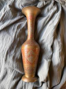 Modern Handmade Brass and <b>Copper</b> Flower <b>Vase</b> Minimalist Design Home Ornament for Living Room - Product Image 5