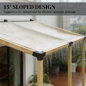 Kit Telaio in Rattan Nero con Base a Colonna per Pergola, Gazebo o Padiglione, Inclusi Dettagli in Vimini - Product Image 2