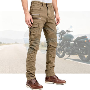Pantalon de moto pour homme WASI SPORTS - Tissu respirant en polyester/nylon, coupe confortable, fermeture à boutons, poches pratiques pour tous - Product Image 2