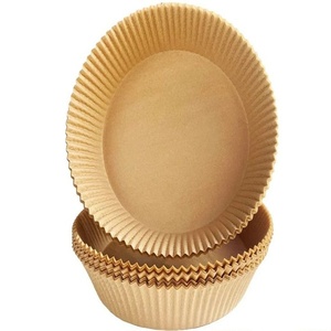 Moules à cupcakes écologiques en papier brun, ronds, jetables, antiadhésifs, en papier sulfurisé de qualité alimentaire pour muffins et gâteaux - Product Image 6