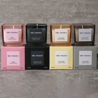 Bougie parfumée en verre coloré en forme de plante pour fête sur le thème du jardin, aromathérapie, souvenir, commande en gros