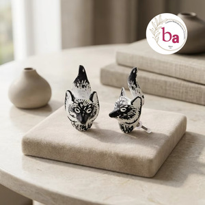 Boutons de tiroir en fonte en forme de renard, design moderne et original pour commodes, armoires, penderies et bars domestiques - Product Image 1
