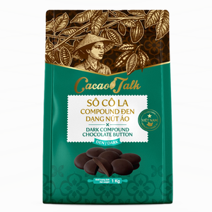 Suministros Premium para Repostería y Confitería para la Industria Alimentaria, Chocolate Compuesto Oscuro HALAL en Botones de Cacao 1KG para Galletas y Bizcochos - Product Image 1