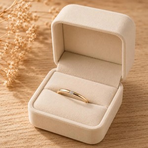 Wonderful Round Cut Lab Diamond <b>Thin</b> Nesting <b>Ring</b> New Arrival <b>Ring</b> 10K 14K 18K Solid Gold IGI Certified DEF Color VS VVS Clarity - Product Image 1