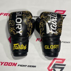 Derniers modèles de gants de boxe Fairtex Glory rouge doré personnalisés, gants d'entraînement professionnels de Muay Thai, gants de sparring MMA Muay Thai - Product Image 2