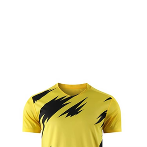 เสื้อฟุตบอลแขนสั้นคอวีสีเหลืองเขียวสำหรับผู้หญิง ผ้าโพลีเอสเตอร์ระบายความชื้นได้ดี กระชับรูปทรง เหมาะสำหรับทุกฤดูกาล - Product Image 5