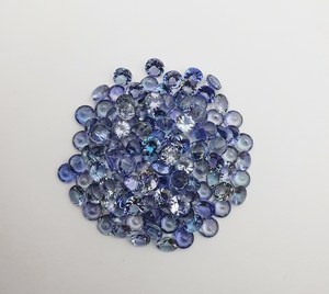 Lote al por mayor de piedras preciosas sueltas de tanzanita natural de corte redondo para fabricación de joyas, piedra azul violeta - Product Image 2