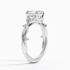 Bague BOJ 021 en argent 925, coupe Asscher, avec diamant Moissanite 2 carats couleur D VVS1, certifiée GRA, motif Azalea Twist, en promotion à prix réduit - Product Image 2