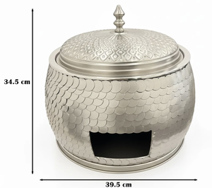 Chauffe-plat de service de qualité supérieure, finition noire brillante, pour buffet, fête, fait main, en métal, pour usage domestique, hôtelier, mariage - Product Image 5