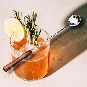 Stainless Steel <b>Bar</b> Spoon With Wood Handle Minimalist Cocktail Mixing <b>Tool</b> Reusable <b>Bar</b> <b>Tools</b> spoon Hotel gift set spoon - Product Image 1