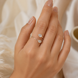 Wholesale Simple Blue Moonstone Gemstone <b>Ring</b> <b>Adjustable</b> for Noble Wedding Moonstone <b>Ring</b> S925 <b>Silver</b> Gemstone <b>Ring</b> - Product Image 4