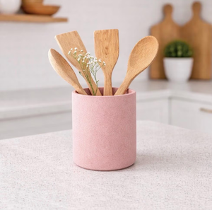 Porte-ustensiles en marbre de qualité supérieure, organisateur de cuisine rond en pierre, support à couverts moderne, support à cuillères, décoration artisanale pour la maison - Product Image 3