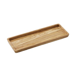 Best Seller Natural Acacia Wood Serving Tray Round Wooden Platter Food Display Board Kitchen Dining Home Decor Table Item - Product Image 1