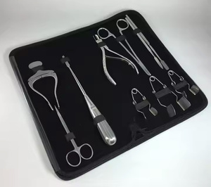 Kit d'instruments chirurgicaux rétractables en acier inoxydable avec étui à fermeture éclair pour les interventions dentaires, ORL et les interventions cliniques mineures - Product Image 5