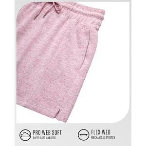 Shorts en molleton pour femme, bords bruts, délavage vintage, poches latérales, taille haute, cordon de serrage, coupe décontractée, tenue décontractée - Product Image 5