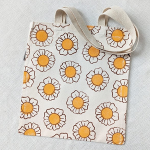Sac fourre-tout imprimé 100 % coton sans soufflet avec longues poignées, réutilisable pour le shopping, sac de transport, logo personnalisé pour la vente en gros et les achats en vrac - Product Image 1