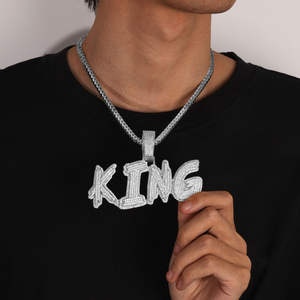 Luxury Hip Hop <b>Fine</b> <b>Pendants</b> & Charms Ice Out Zircon Big Heart <b>Pendant</b> Bling <b>Necklace</b> Fashionable Rap Statement for Men Women - Product Image 2