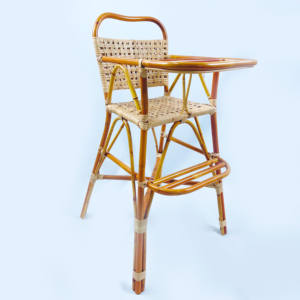 Sillas altas directamente del fabricante, silla de alimentación para bebés de ratán natural, trona para niños pequeños - Product Image 5