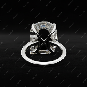 แหวนเพชร GIA IGI Certified DEF VVS VS เพชรเลี้ยงในห้องปฏิบัติการ ตัวอักษร G  ทองคำแท้และเงินแท้ 925 ดีไซน์โมเดิร์นแบบหนามเตยเดี่ยว - Product Image 6