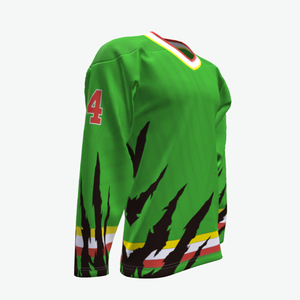 Services OEM Fabricant de maillots de hockey sur glace Vêtements de sport d'équipe Haute qualité Meilleur design 100% polyester Séchage rapide Votre propre nom - Product Image 3
