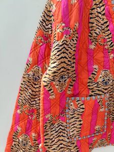 Handmade Indigo Print Quilted <b>Jacket</b>, Boho Kimono Style Coat - Product Image 4