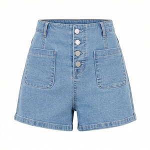 Shorts de Mezclilla Holgados de Moda para Mujer, Diseño Elegante, Perfectos para Uso Diario Informal, Jeans de Pierna Ancha a la Moda para el Verano - Product Image 1