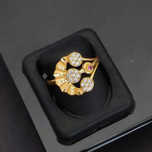 Bague fine en pierre d'Autriche plaquée or 11714332WHP - Product Image 1