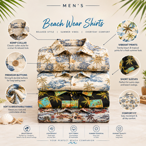 Classic <b>Mens</b> Camp Collar Beach <b>Shirts</b> 100% Viscose Short Sleeve Printed <b>Hawaiian</b> Casual Summer Resort Vacation Wear Wholesale XL - Product Image 5