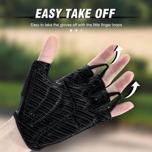Gants de vélo avec coussinet antidérapant et absorbant les chocs, légers, confortables, gants de vélo demi-doigts - Product Image 3