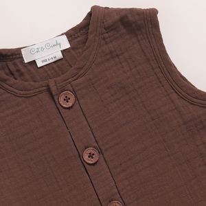 Cocoa Whisper Organic <b>Muslin</b> Half Romper Premium Quality <b>Baby</b> Clothing - Product Image 3